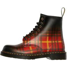 Dr. Martens Orange Shoes Dr. Martens 1460 Tartan Leather Boots - Black/Orange/Red