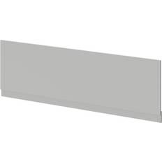 Napoli Gloss Grey Pearl MDF 1700mm Front Bath Panel With Plinth