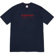 Supreme SS20 Week 1 Shop Tee Classic Logo Short Sleeve - Navy Blue