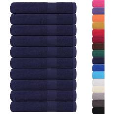 vidaXL Saunatécher 10 Stk Marineblau 80 x 200 cm 360 g/m 100% Baumwolle