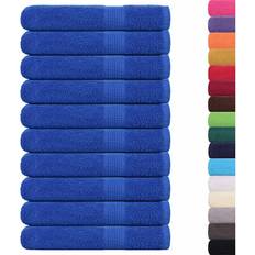 Saunas vidaXL Sauna Towels 10 pcs Blue 80 x 200 cm 360 gsm 100% Cotton