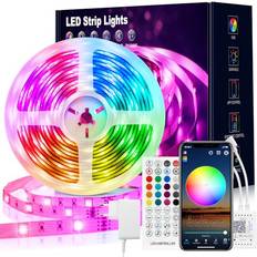 VKH Strip 15m Bluetooth RGB Selbstklebend mit Fernbedienung LED bånd