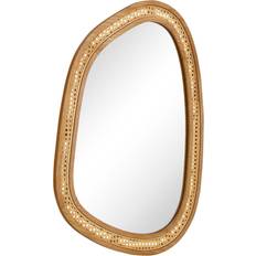 Costway Boho Style Irregular PVC Rattan 85 x 60 cm Wall Mirror