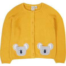 Cardigans on sale Frugi Kids' Patsy Organic Cotton Koala Pocket Cardigan - Yellow