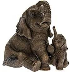 Leonardo Skluptur Elefant Mit Kalb 50 cm Grau Dekofigur