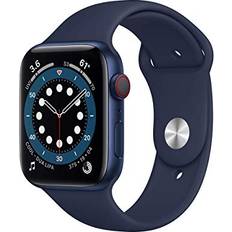 Apple Watch Series 6 Aluminiumgehäuse Blau mit Tiefe Marine Sportarmband