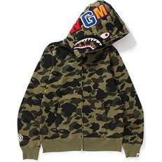 A Bathing Ape Outerwear A Bathing Ape Camo Shark Full Zip Hoodie - Olive Green