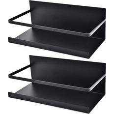 Spice Racks Prep & Savour Magnetic Wall Spice Rack 3.5 H x 9.75 W x 4.75 D in Gray/Steel