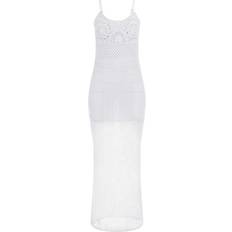 Guess Long Crochet Dress - White