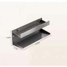 Spice Racks Prep & Savour Stainless Steel Wall-Mounted Multi-Functional Spice Rack