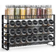 Spice Racks Prep & Savour 40 Jar Spice Rack 9.49 H x 39.1 W x 4.3 D in Gray