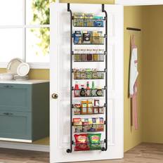 Spice Racks Prep & Savour Wall Spice Rack 53.15 H x 16.93 W x 5.31 D in Matte Black