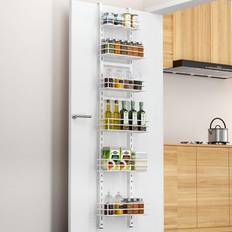 Spice Racks Prep & Savour 6 Tier Hanging Adjustable Over The Door Spice Rack Metal