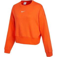 Nike Orange Tops Nike Sportswear Collection Essentials Oversized Crew Sweatshirt - Orange