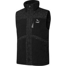 Puma Vests Puma Paisley Woven Sherpa Vest - Black