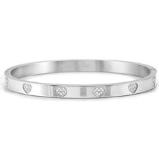 Nomination Metal Bracelets Nomination Silver Pretty Heart Rigid Bangle