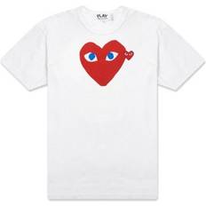Comme des Garçons Play Blue Eye Heart Tee - White
