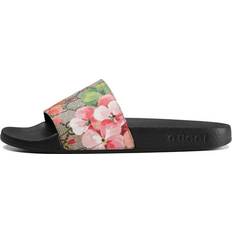 Gucci Women Shoes Gucci GG Supreme Slide Blooms - Tan
