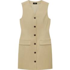 Sleeveless Blazer Dress - Natural