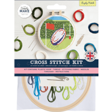 Yarn & Needlework Supplies Simply Make Cross Stitch Kit Rugby Match