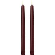 Uyuni Kronljus Vinrött 28cm LED 2-pack LED-ljus