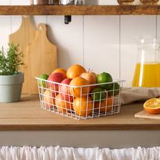 OHS Multipurpose Metal Wire Storage - White Basket