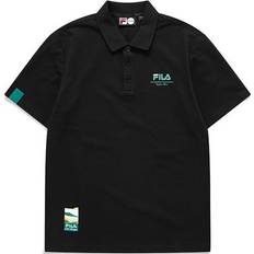 Fila Fusion Logo Casual Sports Short Sleeve Polo Shirt - Black