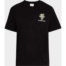 Casablanca T-shirts Casablanca Diamond Column T-Shirt Med Logotryck - Black