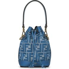 Fendi Denim Effekt FF Jacquard Taske - Blå