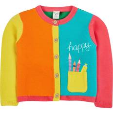Cardigans on sale Frugi Kids' Rose Organic Cotton Colour Block Cardigan - Multi