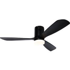 QAZQA Ceiling Fan Black Incl Led With Remote Control Sofia