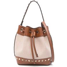 Kanvas Bucketväskor Valentino Garavani Small Rockstud Bucket Bag - Läder