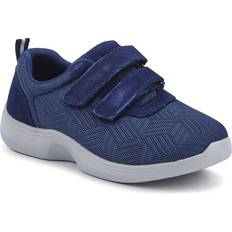 Blue Monks Easy Fit Dual-Fastening Touch-Fasten Monk Shoes - Navy