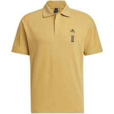 Adidas Gula Pikétröjor adidas Solid Color Logo Short Sleeve Polo Shirt - Yellow
