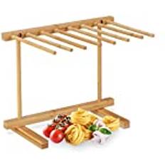 Pasta Makers Relaxdays Pasta Drying Rack 28 cm 8 Bars Bamboo
