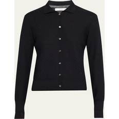 Double-Layered Cardigan - Black