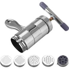 Pasta Makers Tomtop Jms Manual Press Pasta Machine Stainless Steel Hand Wringing Noodles with 5 Noodle Mould