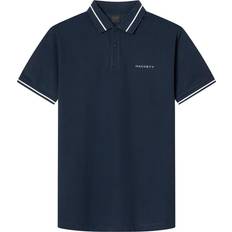 Hackett London Men Clothing Hackett London Cotton Blend Classic Fit Short Sleeve Polo Shirt - Navy