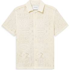 Les Deux Hector Lace Short Sleeve Shirt - White