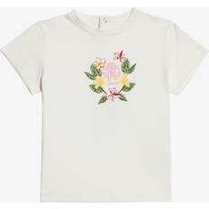 Roberto Cavalli Girls Embroidered Floral Logo T-Shirt - White