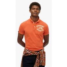 Superdry Men Polo Shirts Superdry Cotton Regular Fit Vintage Athletic Polo Shirt - Preppy Orange
