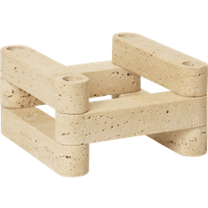 Ferm LIVING Lysestager, Lys & Dufte ferm LIVING Newel Modular Lysestagesæt Travertine Fyrfadsstage