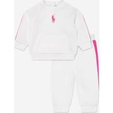 Ralph Lauren Polo Baby Girls Pony Jog Set - White/Pink