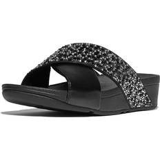 Fitflop Slippers & Sandals Fitflop Women's Lulu Crystal-Mix Metallic Cross - Noir
