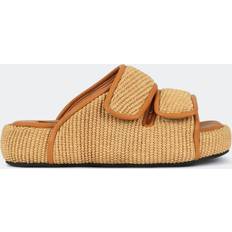 Simon Miller Raffia Cro Slides - Women - Leather/Rubber/Straw/Cotton
