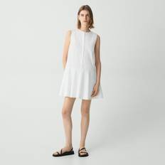 Sleeveless Drop-Waist Mini Dress - White