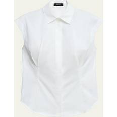 Theory Scrunch Sleeve Shirt - White
