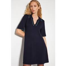Cole Collar Dress - Navy