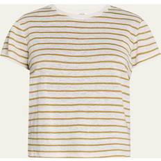 Linen T-shirts Frame Linen Baby Tee - Dark Khaki Multi