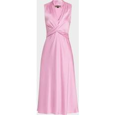Kobi Halperin Jane Sleeveless Crossover Sateen Midi Dress - Blush